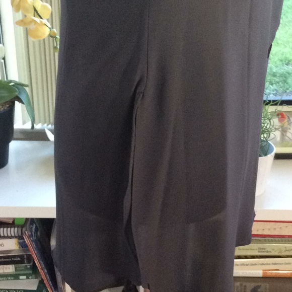 Ombré Fit To Flare Gray Silk Top Size S - Picture 4 of 6